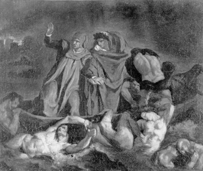 De bark van Dante (naar Delacroix)